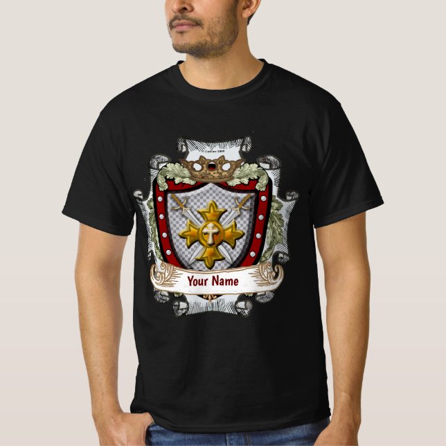 Victory Shield  Surname  t-shirt (Frente)