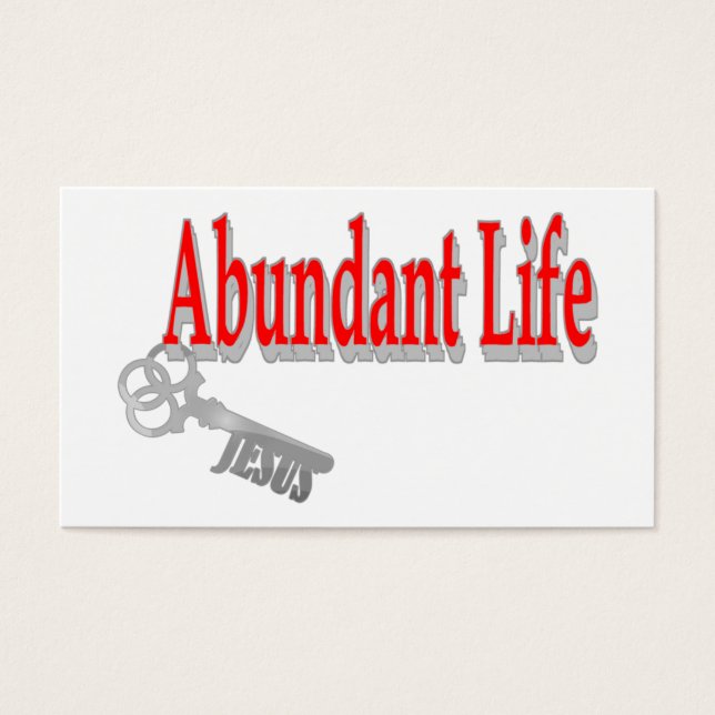 Vida Abundante: A Chave -v1 John 10:10 Tract Card  (Frente)