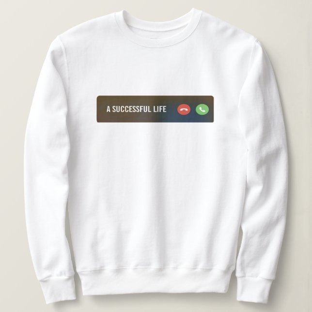 Vida bem-sucedida chamando de camiseta motivaciona (Frente do Design)