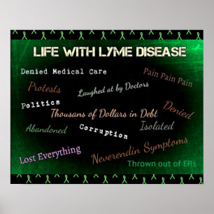 Vida com Poster de doença de Lyme