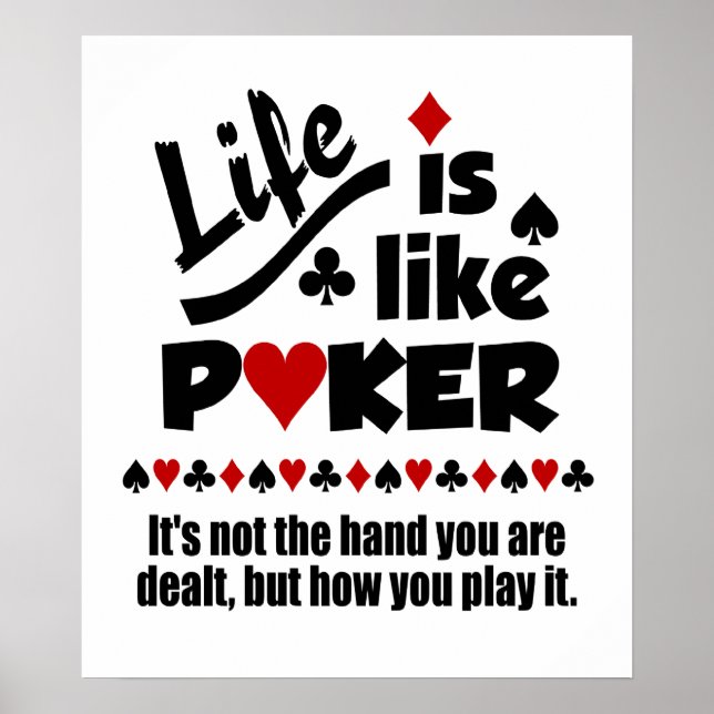 Vida Como poster Poker (Frente)