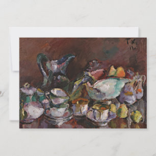 Vida contínua com copos de café   Anton Faistauer