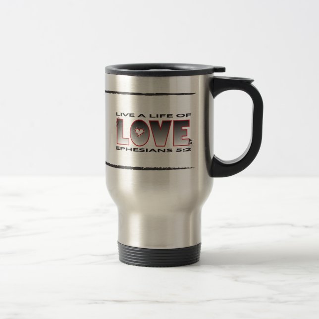 Vida da caneca de viagem do cristão do amor (Direita)
