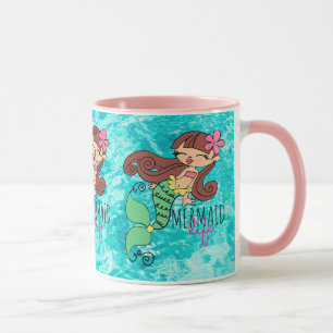 Vida da sereia caneca combinado de 11 onças