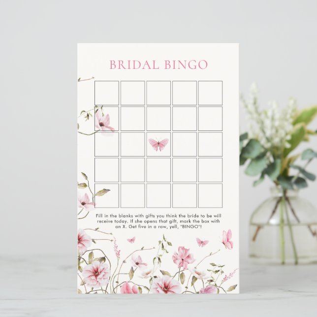 Vida das borboletas Bingo Floral Bridal (Em pé/Frente)