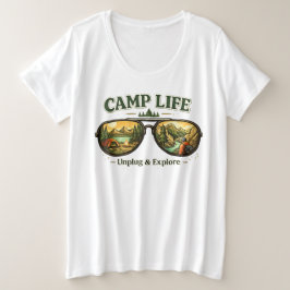Vida de Acampamento Sente-se Certo – Camiseta Rela