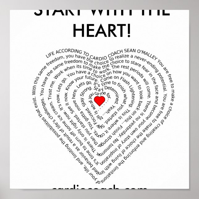 Vida de acordo com Cardio Coach Poster (Frente)