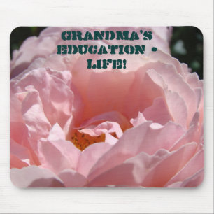 Vida de Educação da Vovó! mousepad Rosa Rosa