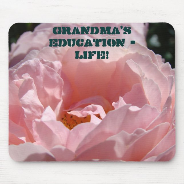 Vida de Educação da Vovó! mousepad Rosa Rosa (Frente)