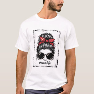 Vida de Mãe Antiga Camisa com Lenço e Coque Desgre