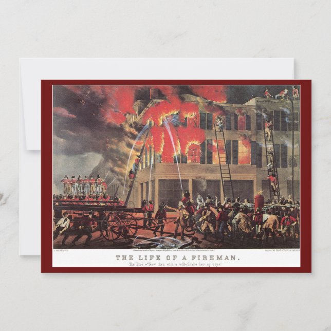 Vida de um Bombeiro, Bombeiros Antigos Combatendo  (Frente)