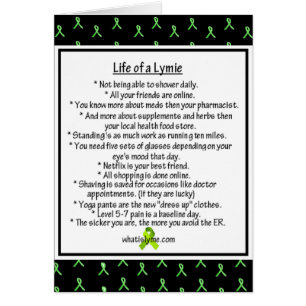Vida de um Cartão Humor da Doença de Lymie