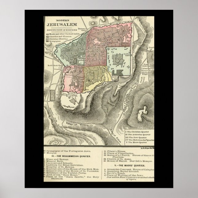 Vida Do poster De Mapa Prefático Do Cristo (Frente)