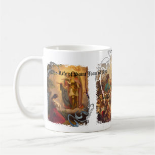 Vida do santo Joana da caneca de café do arco