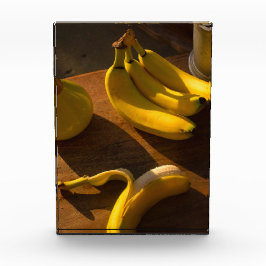 Vida Estática com Bloco de Fotografias de Banana