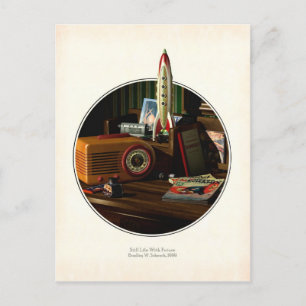 Vida Estática com Cartão Postal Futuro