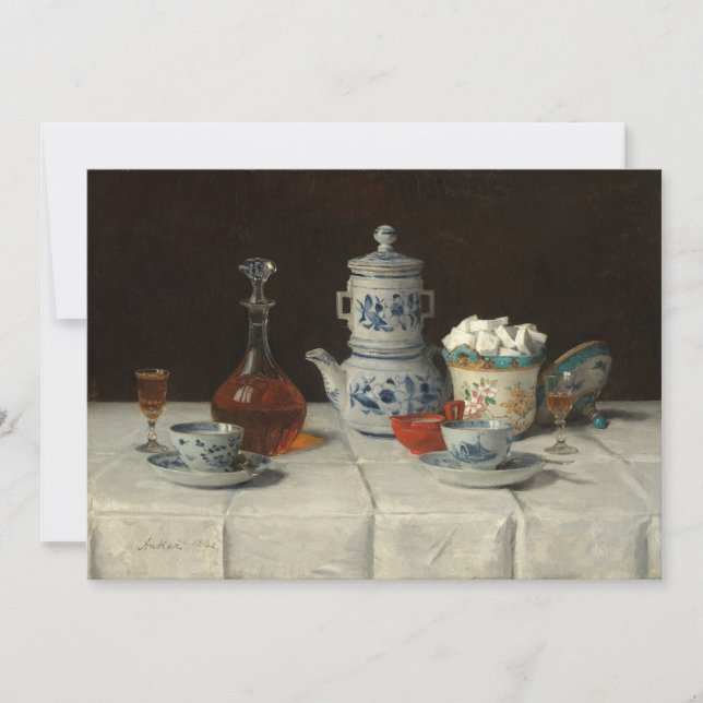 Vida Estática com Definição de Café | Albert Anker (Frente)