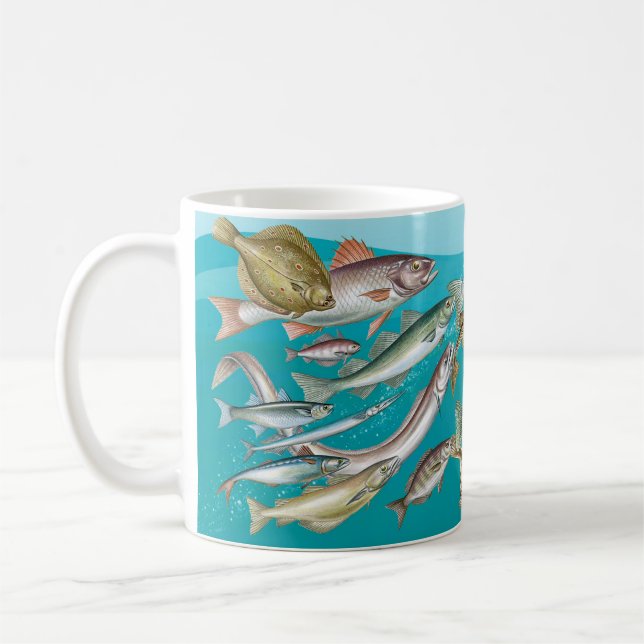 Vida marinha, caneca dos peixes da vista para o (Esquerda)