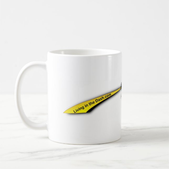 Vida na caneca da bandeira do traço - com cruz do (Esquerda)