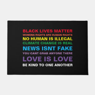 vida negra matéria amor é tapete de porta de amo