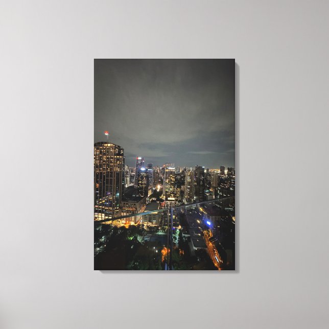 Vida noturna na Canvas de fotografia de Bangkok (Frente)