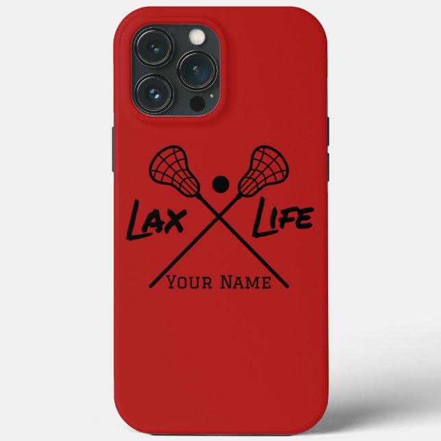 Vida personalizada do Red LAX (Lacrosse) (Verso)