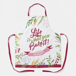 Vida Personalizada é o que você Assar Apron Floral