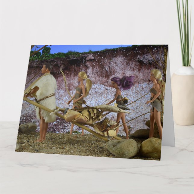 Vida Pré-Histórica. Cartão (Frente)