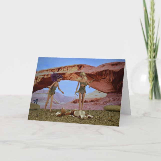 Vida Pré-Histórica. Cartão (Frente)