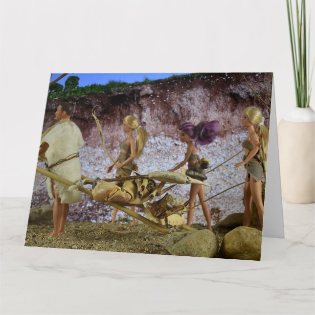 Vida Pré-Histórica. Cartão (Frente)