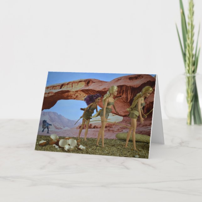 Vida Pré-Histórica. Cartão (Frente)