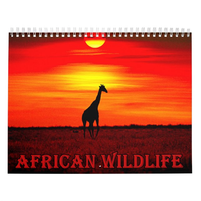 Vida selvagem africana do calendário (Capa)