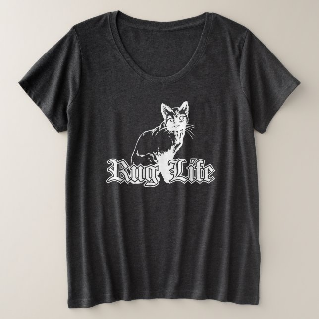 Vida útil do tapete - Gangsta Cat Plus T-Shirt do  (Frente do Design)