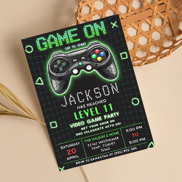 Vídeo Jogo Nível Superior Convite de Aniversário p