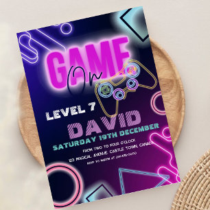 Vídeo Jogo No Convite De Aniversário Nível 7