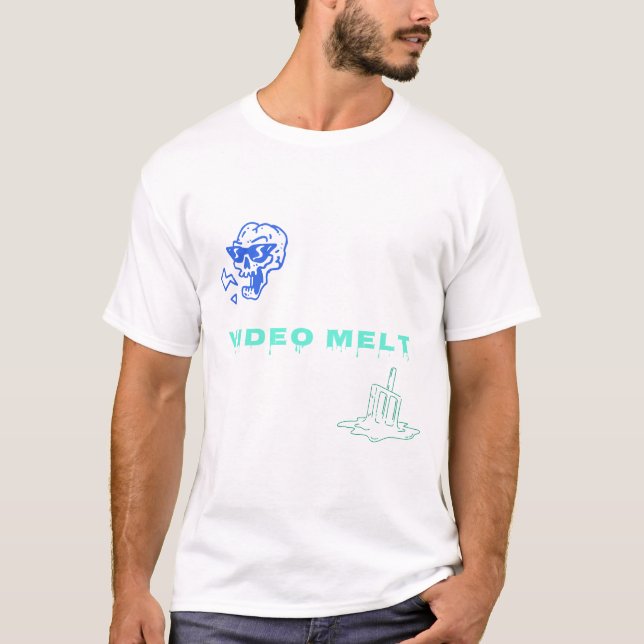 Vídeo Melt T-Shirt (Azul) (Frente)