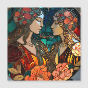 Vidro achatado Gemini Zodiac