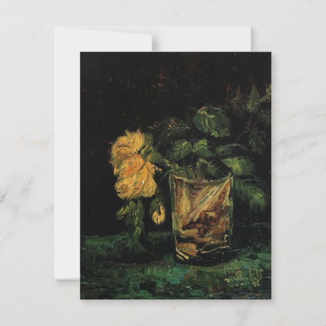 Vidro com Rosas por Vincent van Gogh (Frente)
