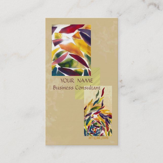 Vidro de Arte Deixa Cartão de visita moderno excel (Frente)