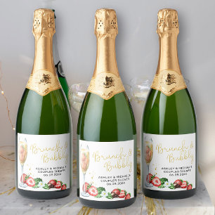 Vidro de Champanhe de Brunch e Morango