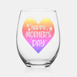 Vidro de presente de Dia das Mães feliz, sem caule
