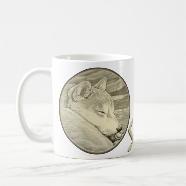 Vidro de Shiba Inu do copo de café da caneca do (Esquerda)