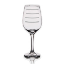 Vidro de vinho com tiras