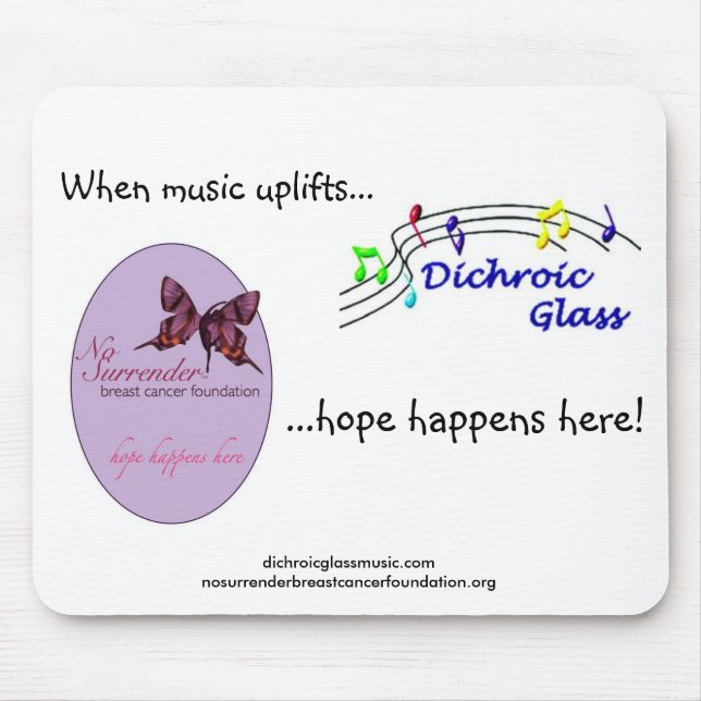 Vidro Dichroic e nenhuma rendição Mousepad (Frente)