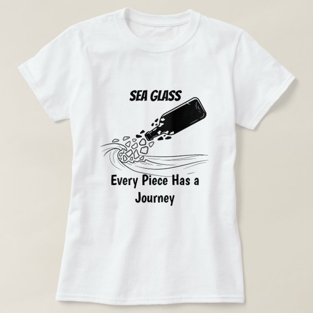 VIDRO DO MAR: Cada Peça Tem uma Jornada - Camiseta (Frente do Design)
