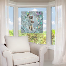 Vidro Fragmentado Faux Dois Gatos De Pequim