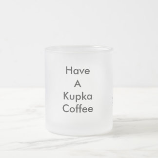 Vidro Jateado A caneca de café de Kupka dos meios do frenesi