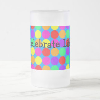 Vidro Jateado A caneca de cerveja com comemora a vida! mensagem