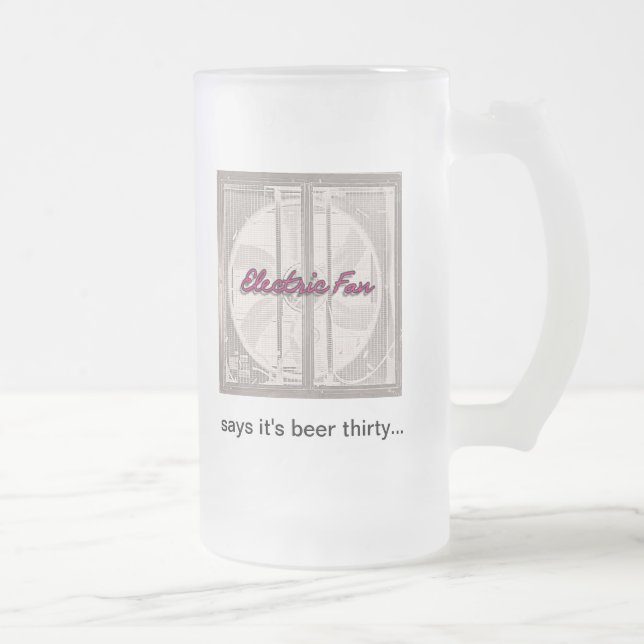 Vidro Jateado A caneca de cerveja do fosco do fã elétrico (Direita)