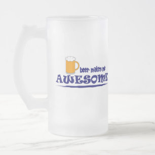 Vidro Jateado A cerveja faz-me a caneca de cerveja